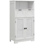 Meuble de salle de bain - kleankin - 61x30. 5x109. 5cm - mdf - blanc Meuble de salle de bain - kleankin - 61x30. 5x109. 5cm - mdf - blanc