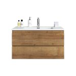 Meuble de salle de bain suspendu angela 90cm en chêne - armoire de rangement avec lavabo en marbre artificiel ... Meuble de salle de bain suspendu angela 90cm en chêne - armoire de rangement avec lavabo en marbre artificiel ...