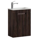 Meuble de salle de bain suspendu badplaats thermis 40x22cm - brun noyer - armoire de rangement