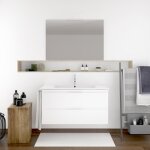 Meuble de salle de bain suspendu fond reduit avec led miroir porte - serviettes mizar 60 - 35 cm (blanc) ... Meuble de salle de bain suspendu fond reduit avec led miroir porte - serviettes mizar 60 - 35 cm (blanc) ...