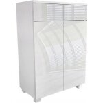 Laveo 60 cm - meuble salle de bain en blanc laqu  accrocher ou poser