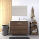 Meuble de salle de bain váli 60cm frêne tea avec plan vasque et miroir. avec porte serviettes en cadeau!!! ... Meuble de salle de bain váli 60cm frêne tea avec plan vasque et miroir. avec porte serviettes en cadeau!!! ...