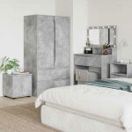 Meuble de salle de bain - vidaxl - 405 x 40 x 44 cm - gris b�ton - bois ding�nierie - tiroir hauteur ...