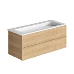 Meuble simple vasque burgbad cosmo 120 cm ch�ne