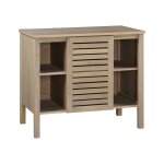 Meuble simple vasque talix sur pieds en ch�ne naturel 90 cm