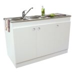 Meuble sous évier decliq 120x60cm 3 portes avec charnières invisibles - neova - s13n23120 Meuble sous évier decliq 120x60cm 3 portes avec charnières invisibles - neova - s13n23120