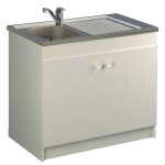 Meuble sous vier leader hydrofuge 800x600cm 2 portes - aquarine - 200103