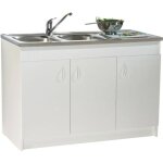 Meuble sous - évier mélaminé simhydro 3 portes 1200x600mm - neova - s12n43120h Meuble sous - évier mélaminé simhydro 3 portes 1200x600mm - neova - s12n43120h