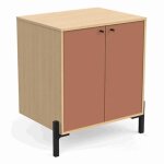 Meuble sous lavabo 2 portes abricot elisa