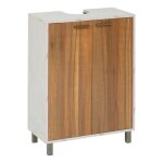 Meuble sous lavabo 2 portes c�me effet travertin 5five