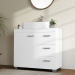 Meuble sous lavabo 3 grands tiroirs placard sous vasque 2 compartiments derri�re la porte 30 x 70 x 64 ...