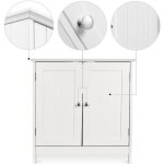 Meuble sous lavabo - armoire de rangement pour vasque - blanc - moderne - 60x30x60cm