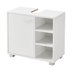 Meuble sous lavabo design meuble de rangement pour salle de bain sous vasque avec 3 etageres panneau ...