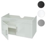 Meuble sous - lavabo - mendler - hwc - d16 - 90cm - brillant - blanc
