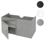 Meuble sous - lavabo - mendler - hwc - d16 - 90cm - brillant - gris Meuble sous - lavabo - mendler - hwc - d16 - 90cm - brillant - gris