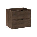Meuble sous lavabo suspendu terra villa coloris noyer fonc� 60 cm