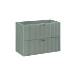 Meuble sous - vasque 80 cm - h 57 x l 80 x p 39 cm - vert roseau