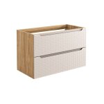 Meuble sous - vasque - generique - splendor beige - 90 cm - 2 tiroirs - design moderne