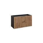 Meuble sous vasque en bois - l 100 x h 57 x p 46 cm - sylve black wotan
