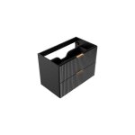 Meuble sous vasque en bois georgia black - h 57 x l 80 x p 46 cm