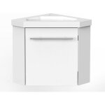 Meuble sous vasque mural dangle - blanc - 40 x 40 x 43 cm - soft - close - design contemporain - salle ...