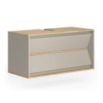 Meuble sous vasque simple edelin 100x50cm avec 2 tiroirs cachemire vicco 57992