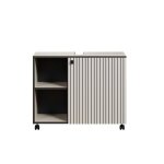 Meuble sous vasque sur roulettes 1 porte et 2 niches l80 cm - 80 cm x 42 cm x 64 cm - pureblissbd - kashmir ...