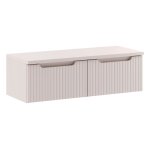 Meuble suspendu sous double vasque nova cachemire 100 cm avec plan ? 2 tiroirs