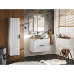 Meuble de salle de bain suspendu sous lavabo adel blanc 60 cm
