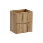 Meuble suspendu sous vasque 50 cm � tiroirs nova ch�ne coast evoke