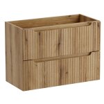 Meuble suspendu sous vasque 80 cm � tiroirs nova ch�ne coast evoke