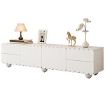 Meuble t�l�vision design moderne blanc meuble tv bas � lignes courbes