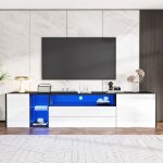 Meuble tv 180 x 40 x 45 cm meuble tv lowboard led haute brillance meuble tv avec 2 tiroirsmeuble tv �pissure ...
