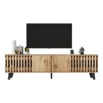 Meuble tv 180x40x55cmmeubles bas couleur bois dorigine8 compartiments rangement s�par�s support tvconsole ...