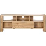 Meuble tv dangle 1 tiroir dcor chne - l120 cm - bois clair - 120 cm x 40 cm x 45 cm - calicosy
