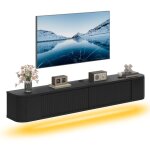 Meuble tv balconera pour t�l�viseurs jusqu� 60 pouces 140 cm (l) x 25 cm (p) x 20 cm (h) noir