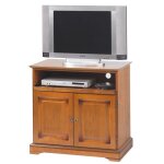 Meuble tv bar 32 pouces merisier plateau pivotant 3 niches l 82 h 77 p 46. 5 cm - l 82 x l 46. 5 x h ...