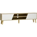 Homcom - meuble tv - panneau de particules - 150x30x42cm - bois naturel
