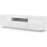 Meuble tv bas universel aura 150 cm buffet hi - fi à suspendre ou à poser blanc brillant sans led Meuble tv bas universel aura 150 cm buffet hi - fi à suspendre ou à poser blanc brillant sans led