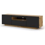 Meuble tv bas universel aura 150 cm buffet hi - fi à suspendre ou à poser chêne artisan noir mat sans ... Meuble tv bas universel aura 150 cm buffet hi - fi à suspendre ou à poser chêne artisan noir mat sans ...