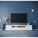 Meuble tv blanc bois 2m00 doze