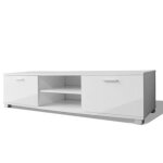 Meuble tv blanc haute brillance 140 x 403 x 347 cm - vidaxl - porte(s) - brillant - contemporain Meuble tv blanc haute brillance 140 x 403 x 347 cm - vidaxl - porte(s) - brillant - contemporain