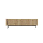 Meuble tv en bois herman - 160 x 31 x 45 cm - beige