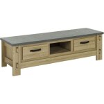 Meuble tv broceliande ? finition ch�ne clair ? 172 � 50 � 49 cm ? gami