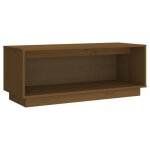 Meuble tv console tv moderne - desgin marron miel 90x35x35 cm bois de pin massif - home - market