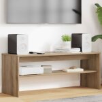 Meuble tv console vidaxl 100 x 35 x 40 cm ch�ne artisanal - bois ding�nierie rangement moderne