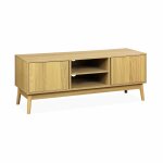 Meuble tv effet bois 2 portes 120cm dune