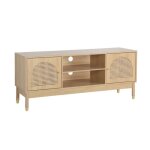 Meuble tv d�cor bois et cannage 2 portes 140cm judith
