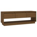 Meuble tv - dilwe - dil7359722920695 - bois de pin massif - marron miel - 1105x34x40 cm