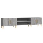 Meuble tv - dilwe - sonoma gris - 180x315x40 cm - bois ding�nierie - design contemporain